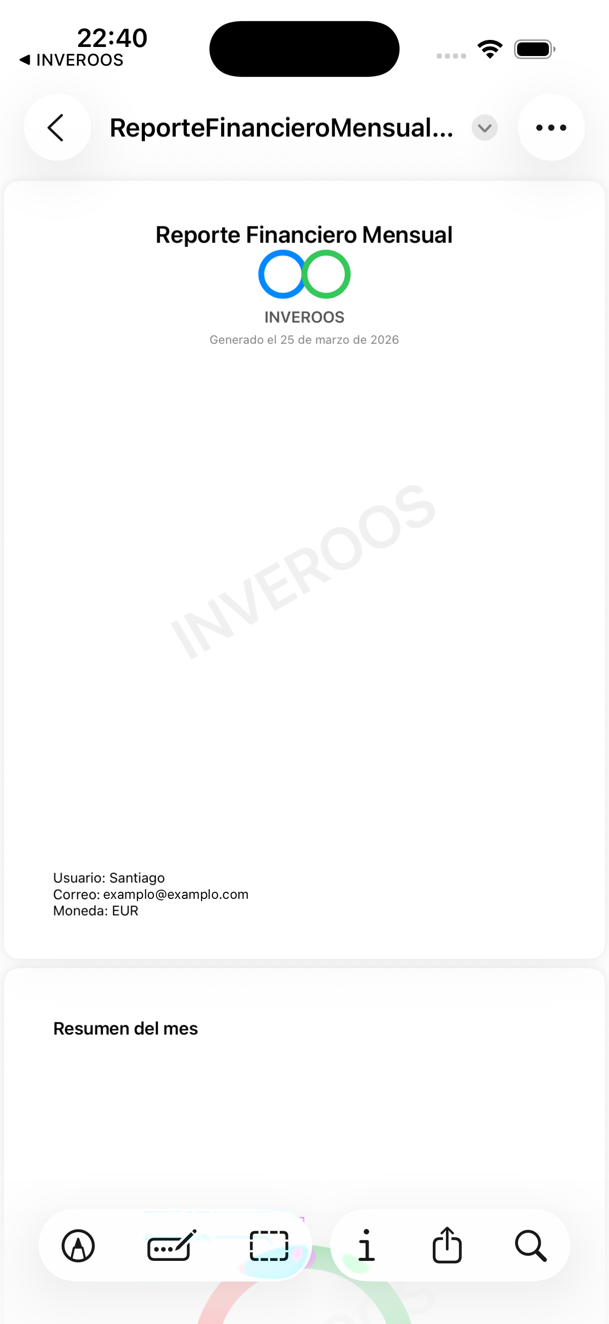 Reportes en PDF de tus finanzas